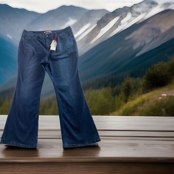 Standards and Practices S&P Jeans Womens 20 x 32 Blue Denim Flare - Picture 1 of 8